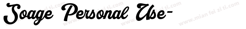 Soage Personal Use字体转换